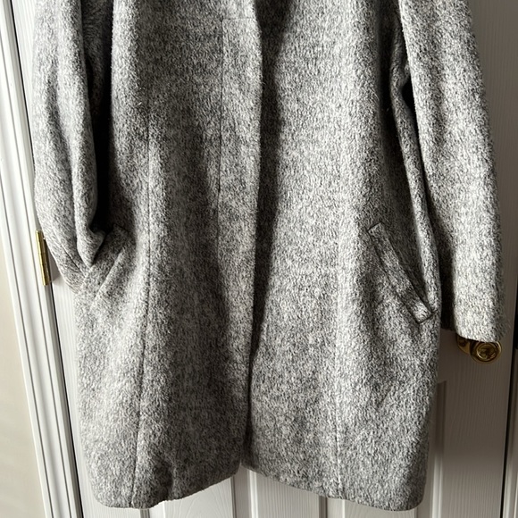 Torrid Marled Light Grey Hacci Funnel Neck Coat size 4 - Picture 7 of 12
